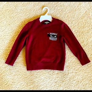 Boys Maroon Sweater with sequin ninja